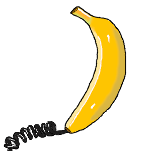 banana that looks like a telephone [icon]